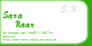 sara maar business card